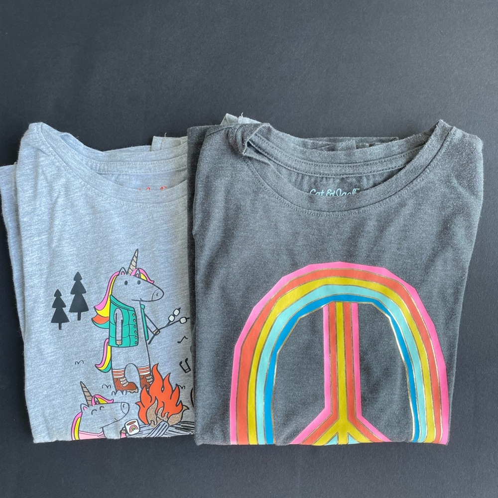 Cat & Jack Unicorn and Peace Sign T-Shirts